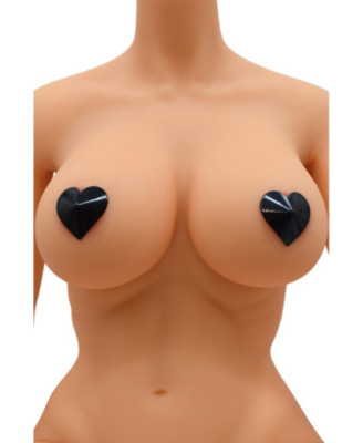Nipple Métal noir Cache tétons cœur 